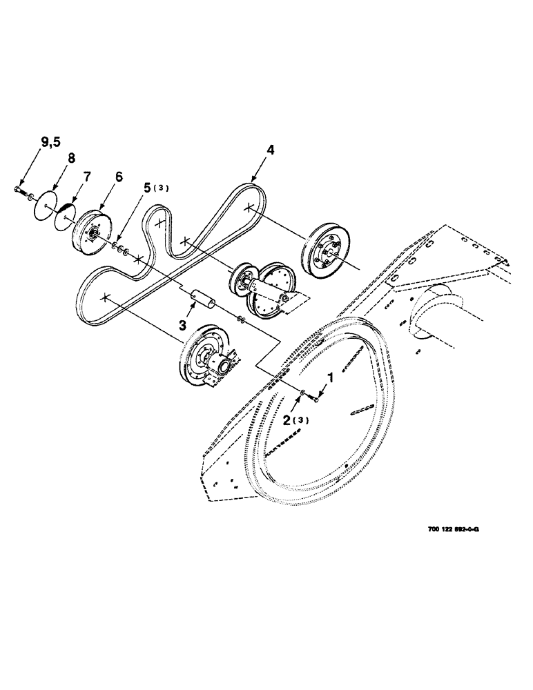 Схема запчастей Case IH 625 - (9-04) - REEL TORQUE INCREASE KIT, 700122692 REEL TORQUE INCREASE KIT COMPLETE (88) - ACCESSORIES