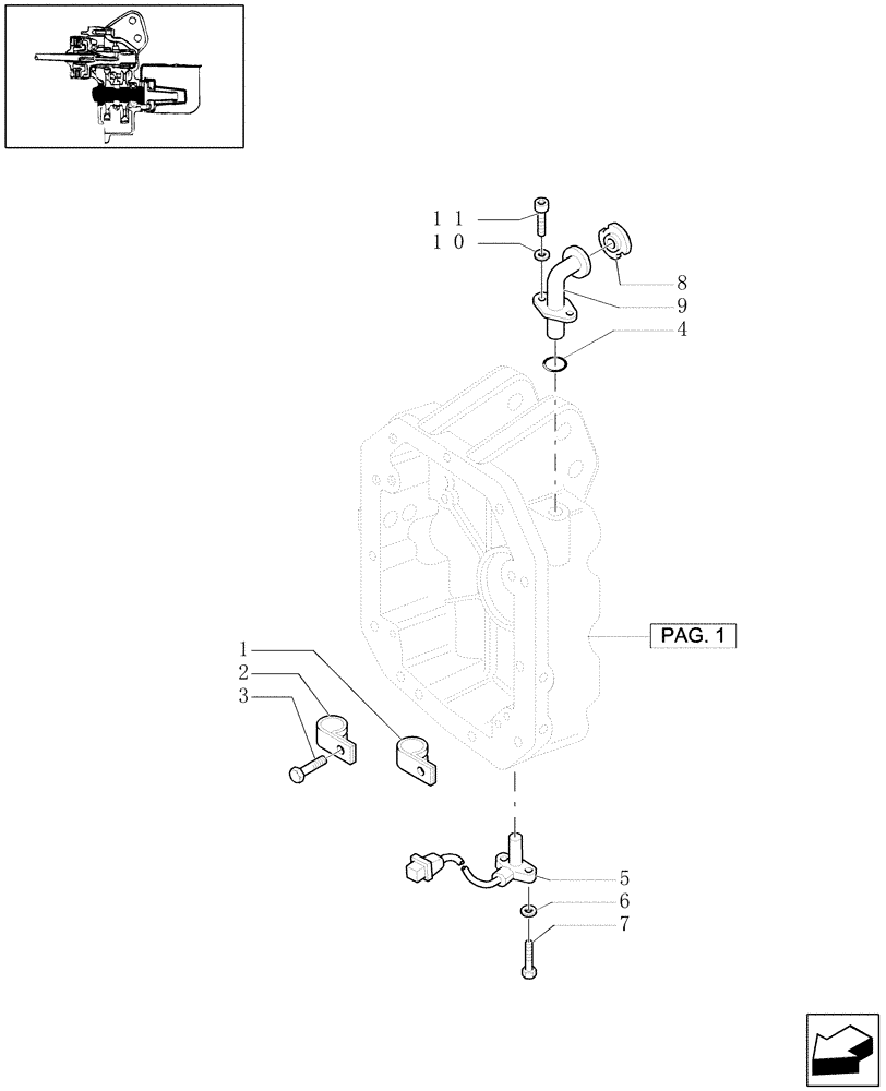 Схема запчастей Case IH MXU130 - (1.80.1[02]) - POWER TAKE-OFF 540 RPM (NA) (07) - HYDRAULIC SYSTEM