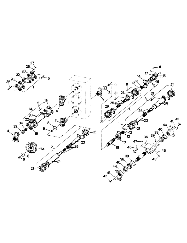 Схема запчастей Case IH PT225 - (04-62) - DRIVESHAFTS & MOUNTING (04) - Drive Train