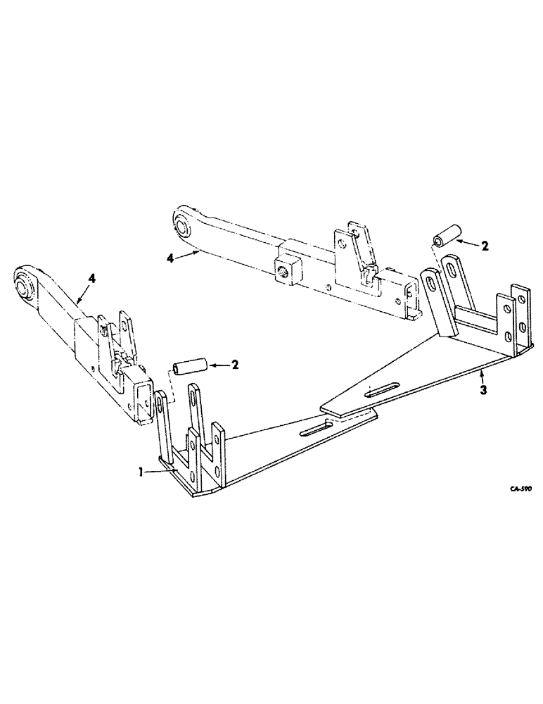 Схема запчастей Case IH 2826 - (09-12) - FRAME, THREE POINT HITCH STABILIZER (12) - FRAME