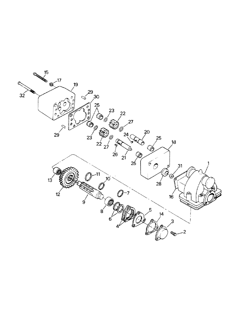 Схема запчастей Case IH STEIGER - (04-28) - TRANSMISSION PUMP - 2 SECTION (04) - Drive Train