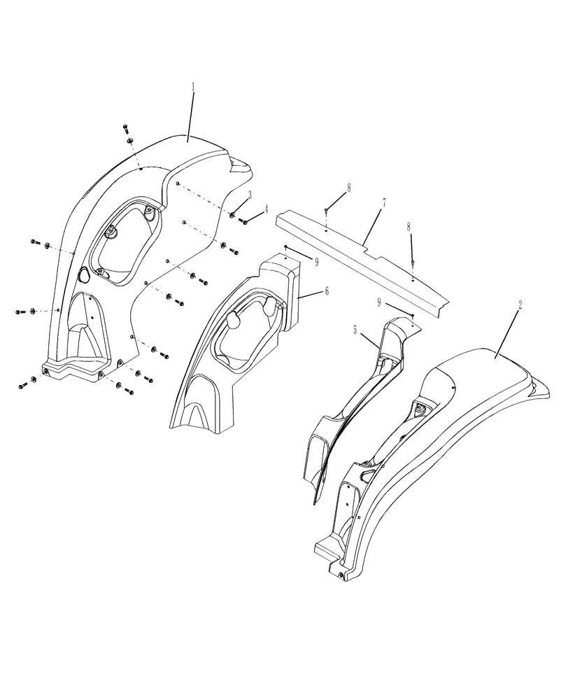 Схема запчастей Case IH DX40 - (08.01) - FENDERS (08) - SHEET METAL