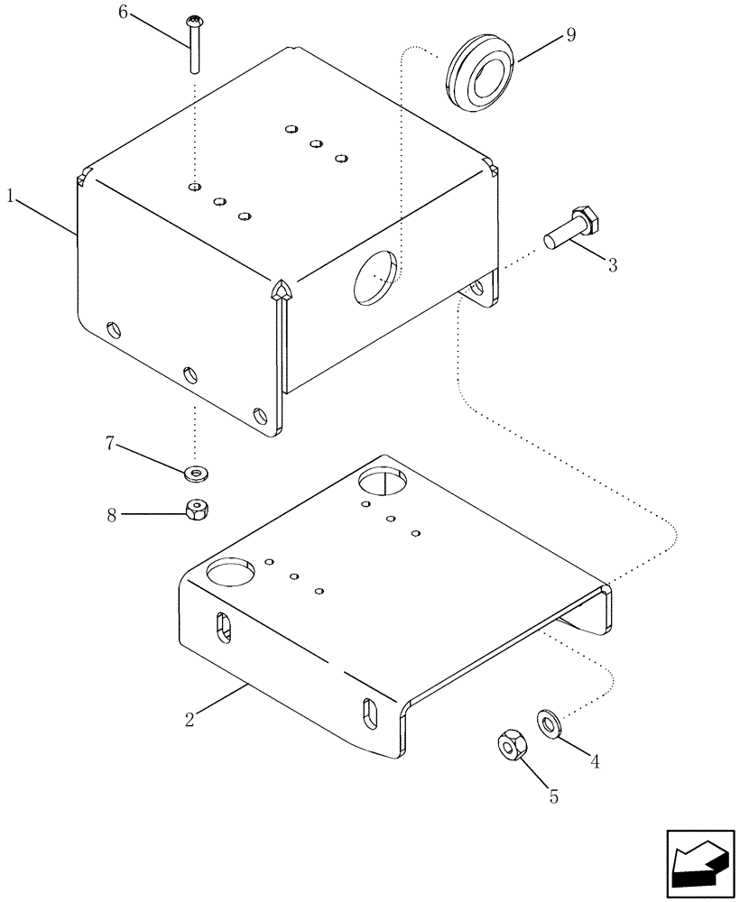 Схема запчастей Case IH 2588 - (55.418.07[01]) - STEERING SENSOR BRACKET, AUTO GUIDANCE, POWER GUIDE AXLE - ASN HAJ303001 (55) - ELECTRICAL SYSTEMS