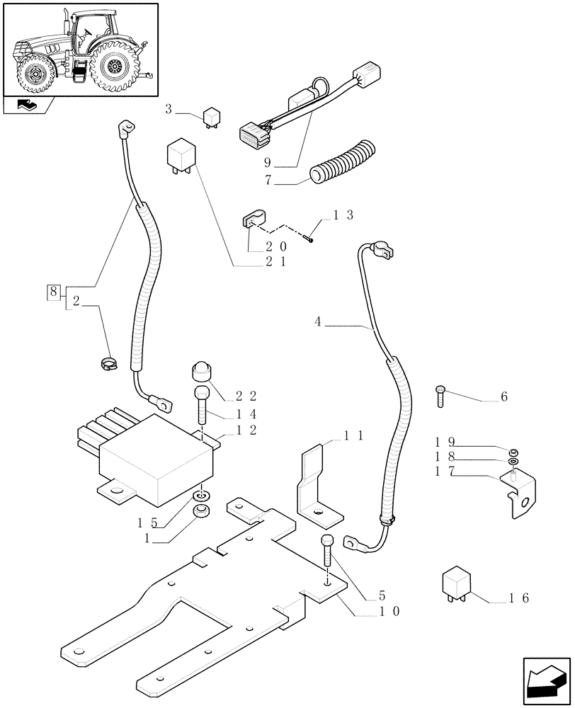 Схема запчастей Case IH PUMA 195 - (1.75.3/01[01]) - (VAR.752) ELECTRICALLY CONTROLLED BATTERY ISOLATOR (06) - ELECTRICAL SYSTEMS