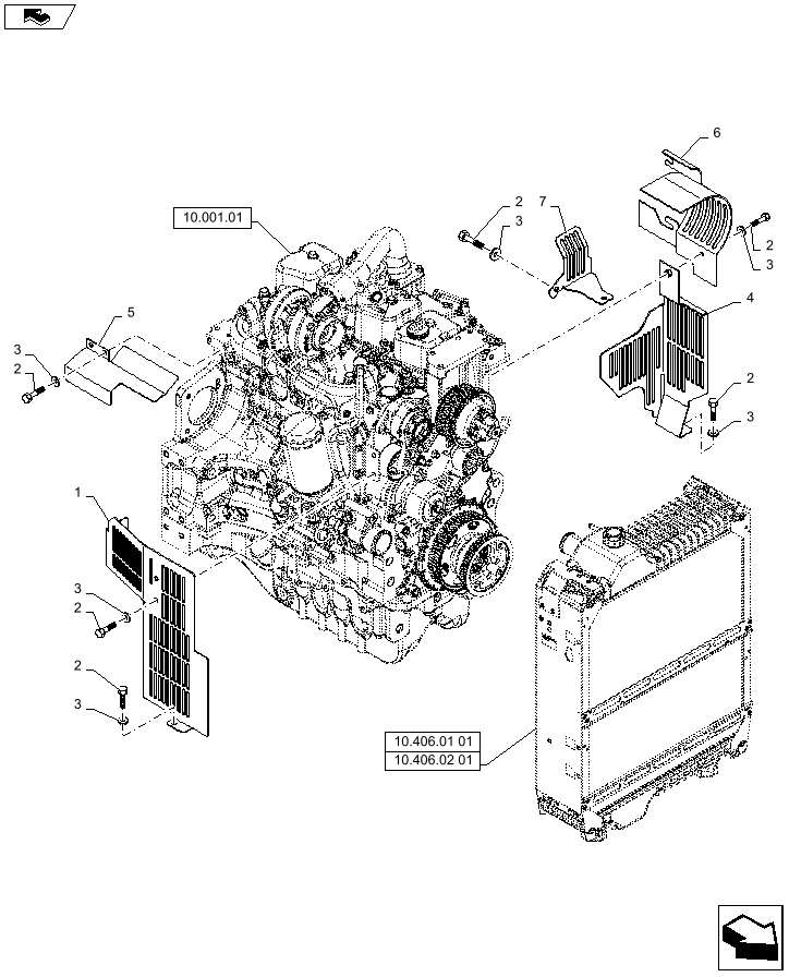 Схема запчастей Case IH PUMA 130 - (90.102.02) - VAR - 332727, 332737, 332739, 743692, 743693, 743694 - GUARD - ENGINE - PNEUMATIC TRAILER BRAKE (90) - PLATFORM, CAB, BODYWORK AND DECALS