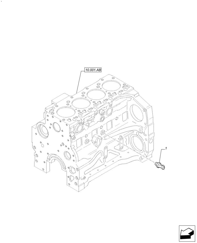 Схема запчастей Case IH FARMALL 120A - (10.304.AM) - MOTOR - SENSOR (10) - ENGINE