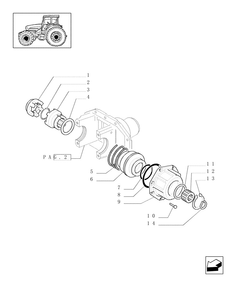 Схема запчастей Case IH JX90U - (1.40.0/44[04]) - (VAR.322) HIGH SPEED RING GEAR AND PINION - 4WD - SLEEVES AND COVER PLATE (04) - FRONT AXLE & STEERING