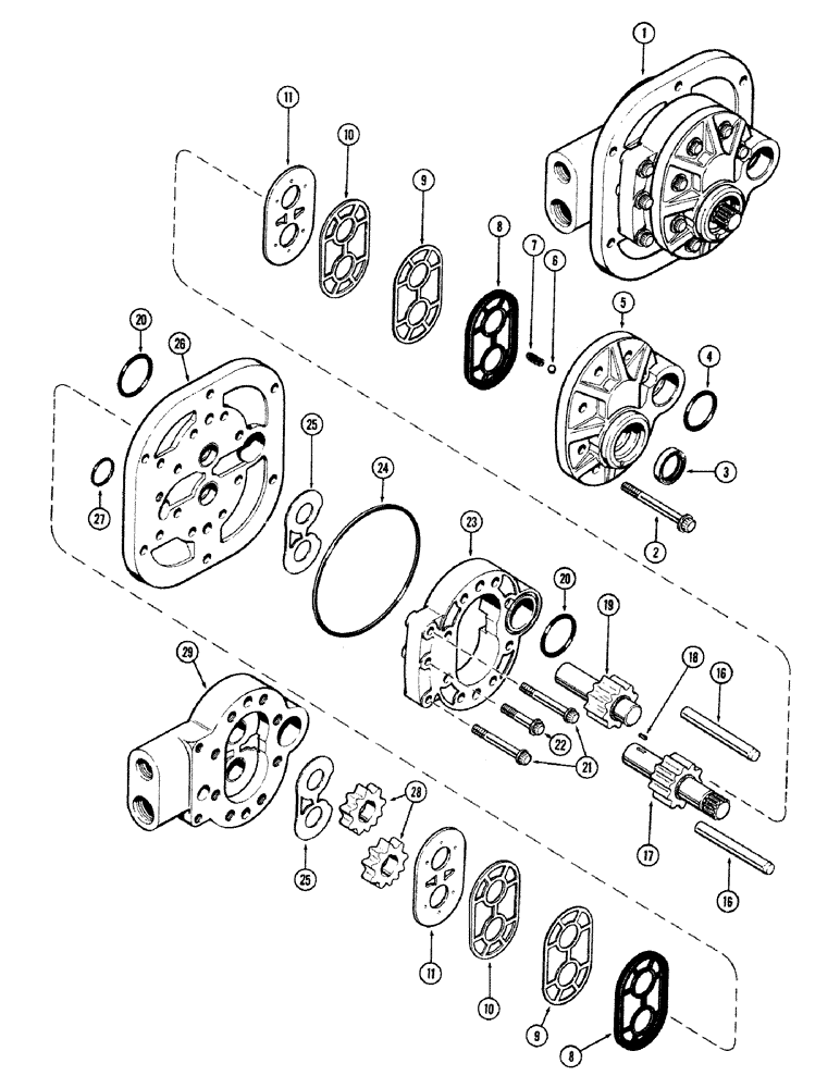 Схема запчастей Case IH 870 - (240) - HYDRAULIC PUMP (08) - HYDRAULICS