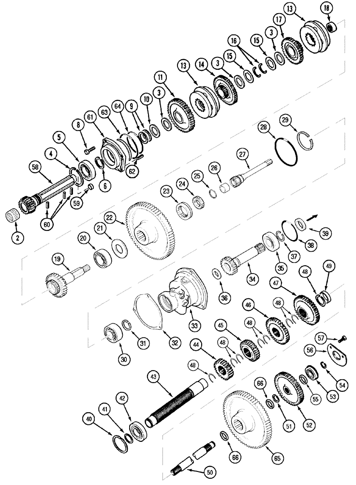 Схема запчастей Case IH C50 - (06-05) - SPEED TRANSMISSION - WITH CREEP SPEED (06) - POWER TRAIN