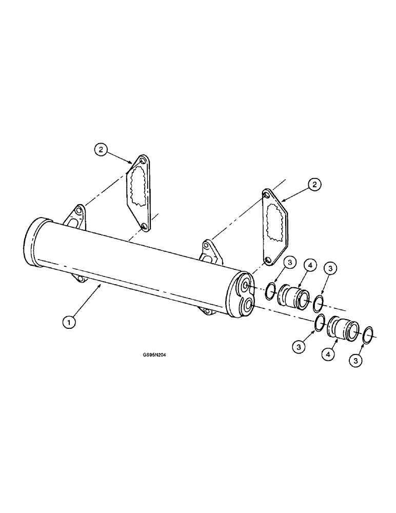 Схема запчастей Case IH D-360 - (9B-52) - OIL COOLER AND CONNECTIONS 