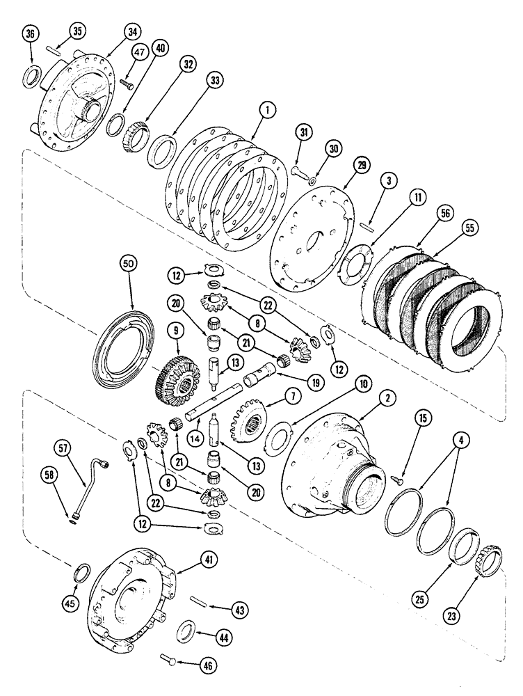 Схема запчастей Case IH 7230 - (6-048) - TRANSMISSION, DIFFERENTIAL (06) - POWER TRAIN