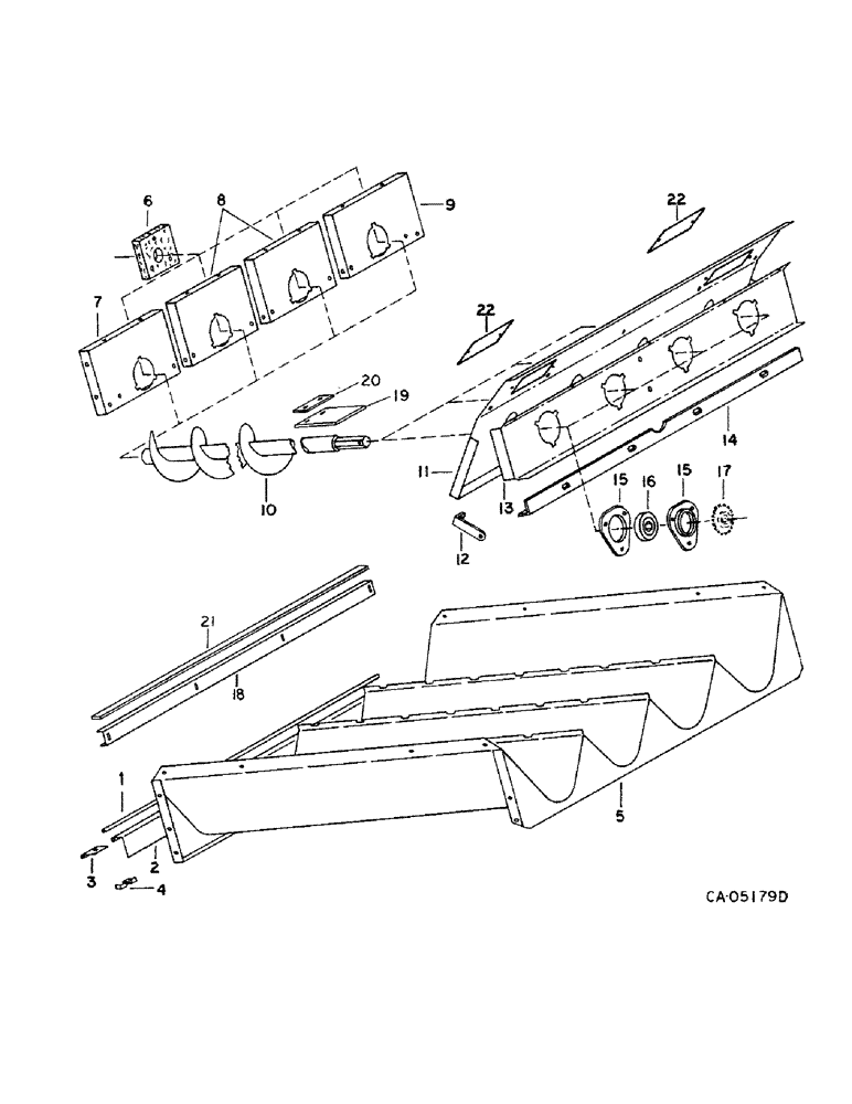 Схема запчастей Case IH 1460 - (23-01) - AUGER BED, SHOE AND SHOE SIEVE, AUGER BED Grain Pan, Shoe & Shoe Sieve