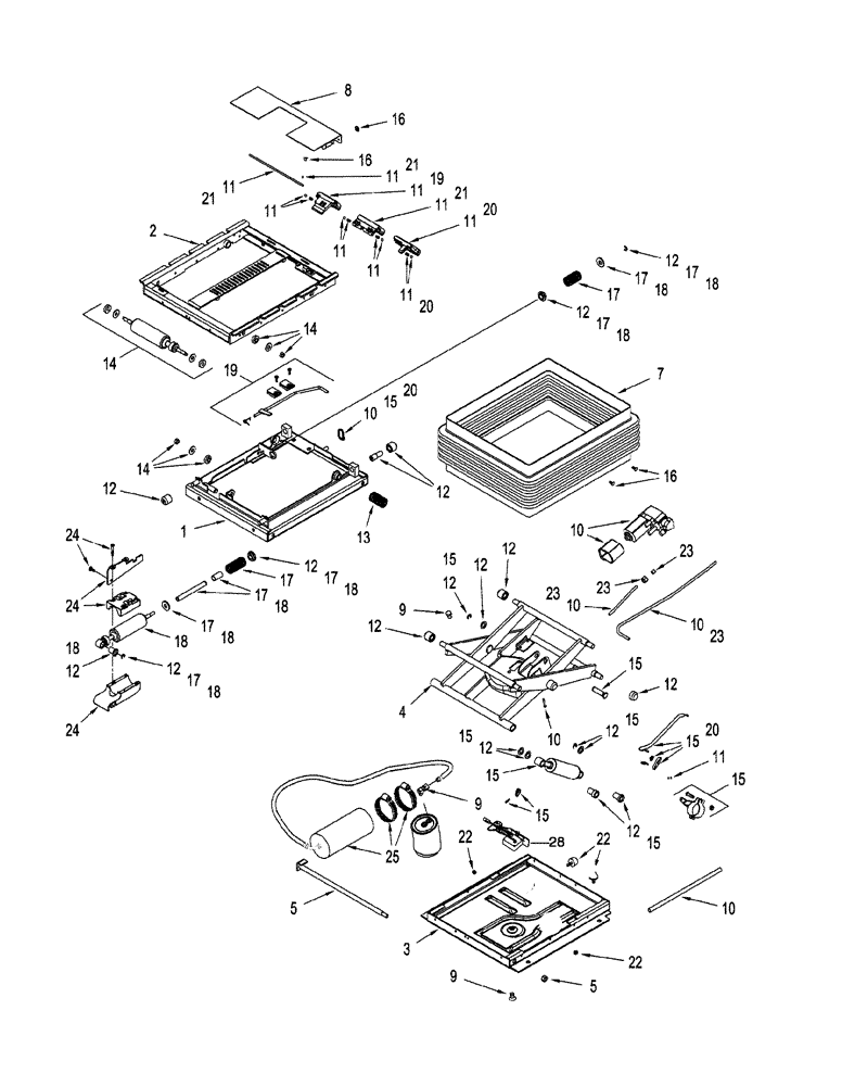 Схема запчастей Case IH MX285 - (09-35) - POSITIVE RESPONSE SUSPENSION ASSEMBLY - SEAT (09) - CHASSIS/ATTACHMENTS