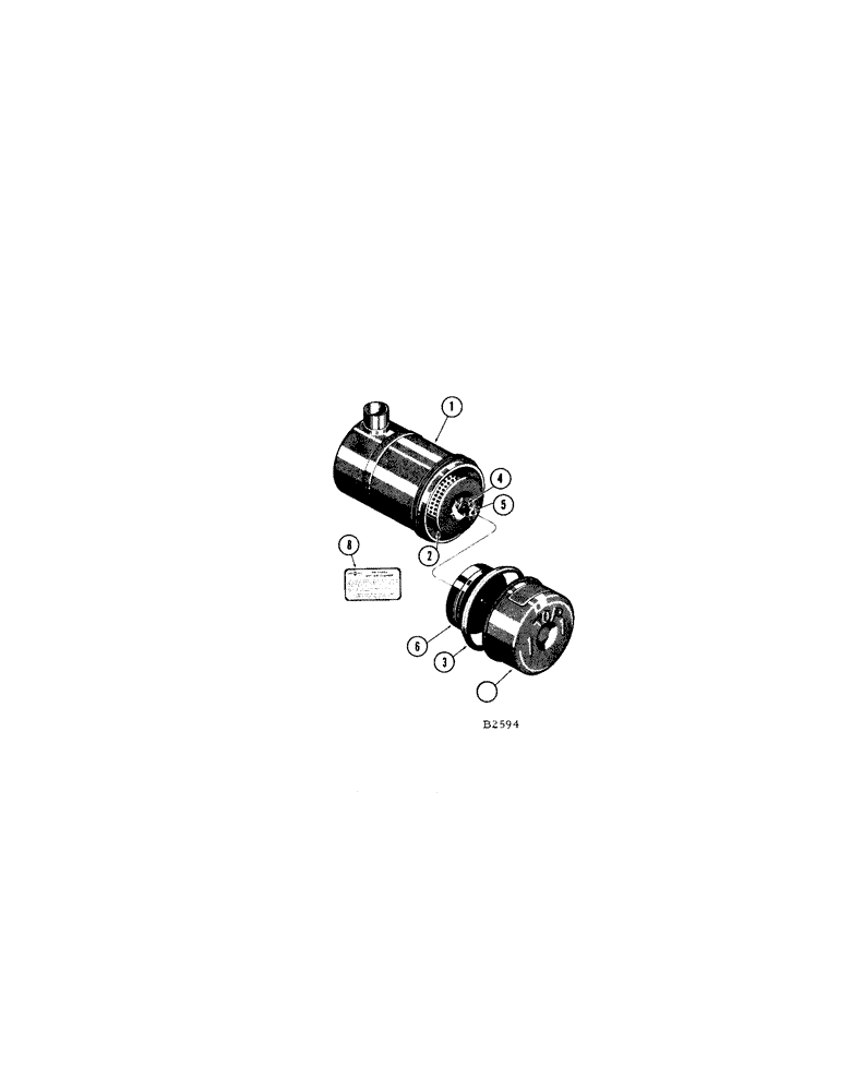 Схема запчастей Case IH 1660 - (242[B]) - D36261 AIR CLEANER (10) - ENGINE