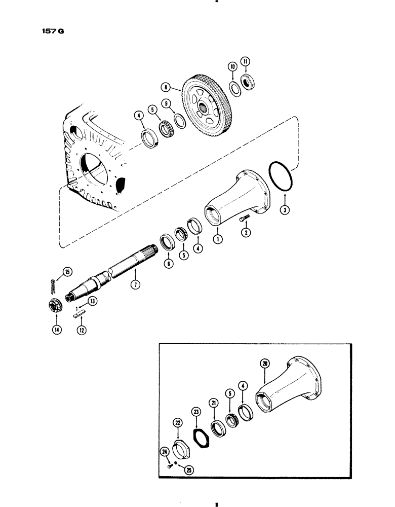 Схема запчастей Case IH 730 SERIES - (157G) - REAR AXLE, 730 GROVE, 3" AXLE 48" TO 88" (06) - POWER TRAIN