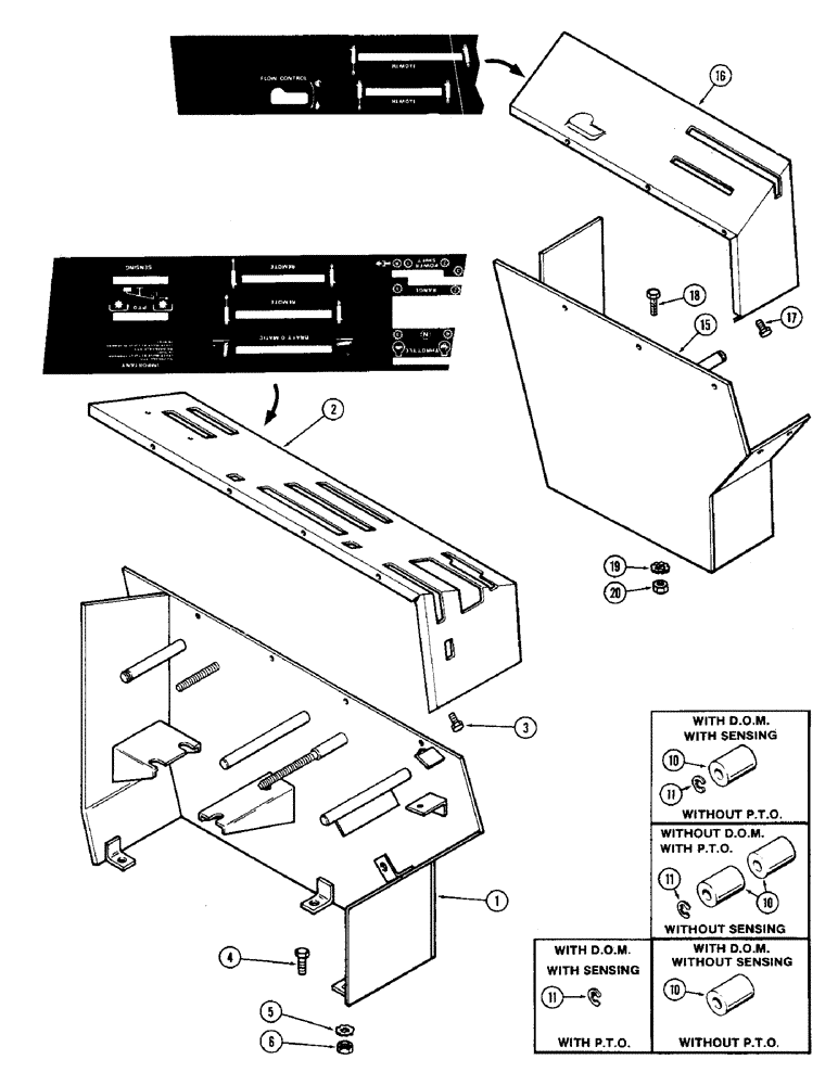 Схема запчастей Case IH 1370 - (406) - CONTROL CONSOLE, USED PRIOR TO P.I.N. 8797501 (09) - CHASSIS/ATTACHMENTS