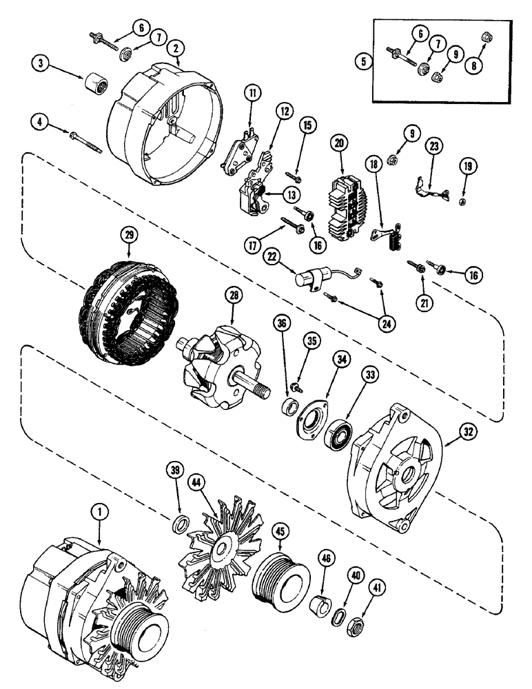 Схема запчастей Case IH 2096 - (4-090) - A181678 ALTERNATOR (04) - ELECTRICAL SYSTEMS