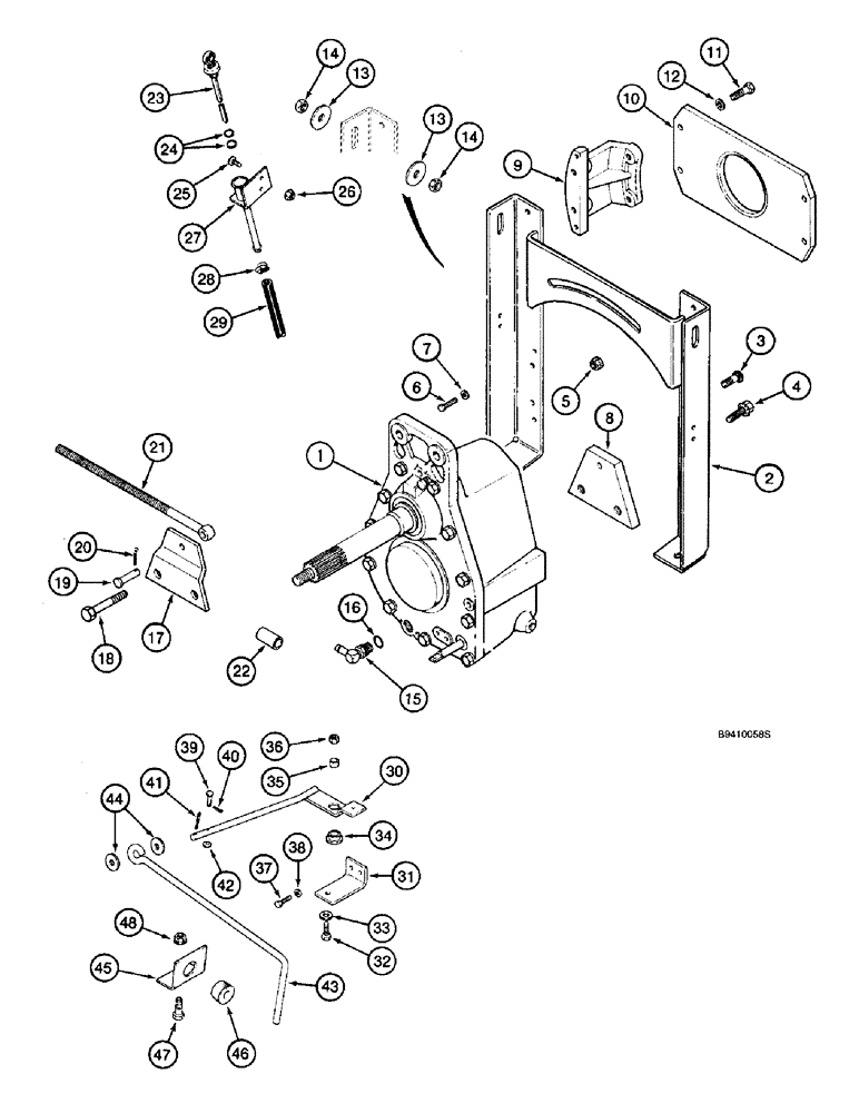 Схема запчастей Case IH 2166 - (9B-02) - ROTOR DRIVE, MOUNTING (14) - ROTOR, CONCANVES & SIEVE