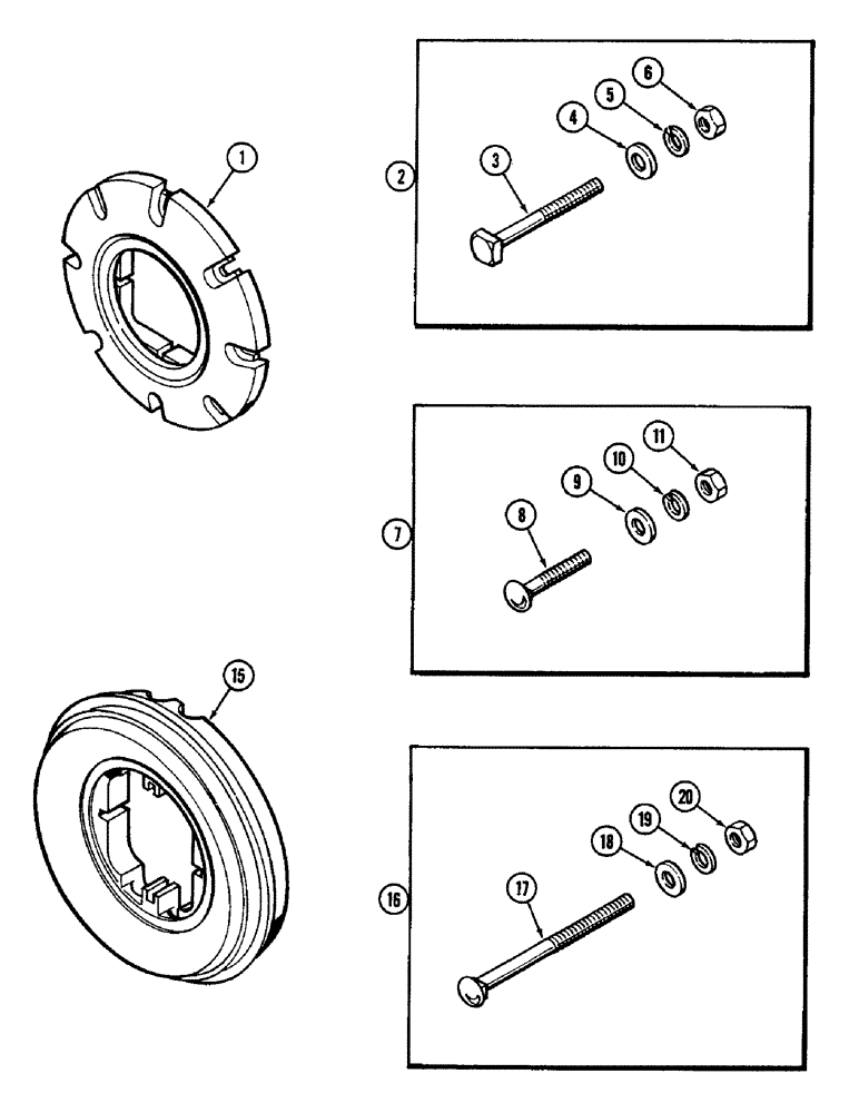 Схема запчастей Case IH 2096 - (6-218) - REAR WHEEL WEIGHTS (06) - POWER TRAIN