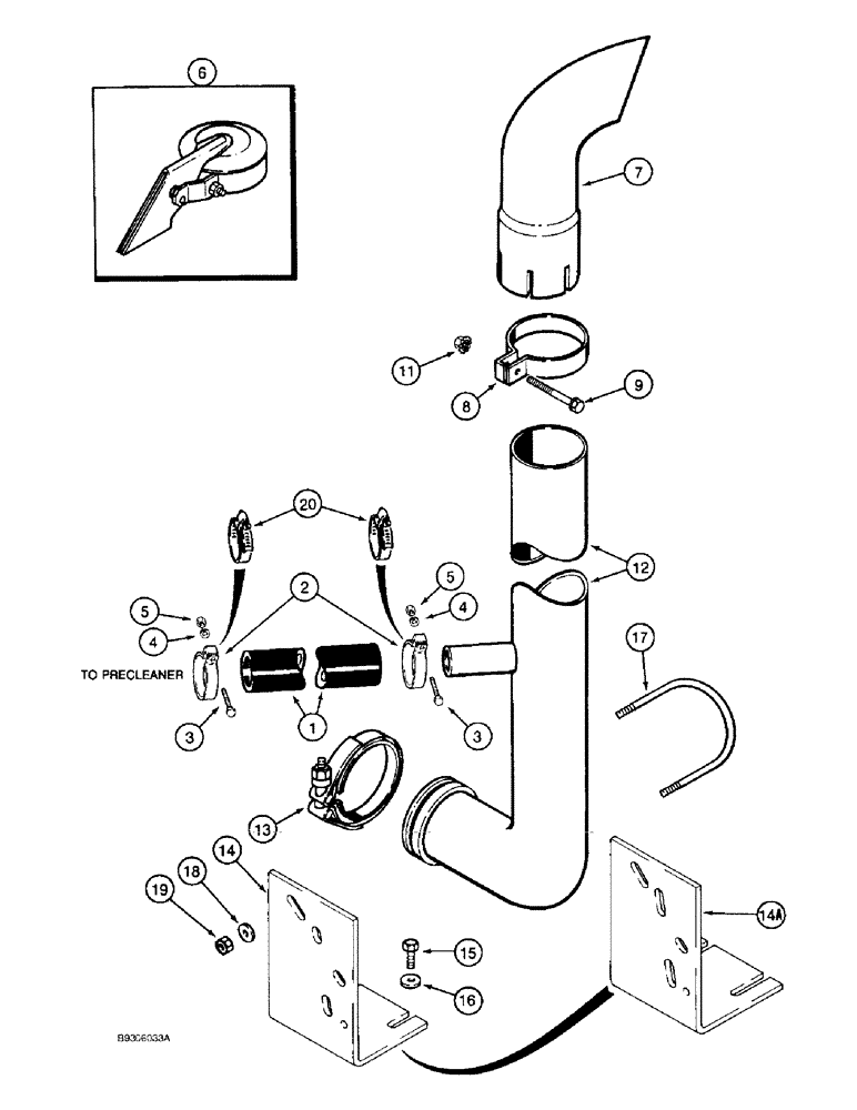 Схема запчастей Case IH 1688 - (2-18) - EXHAUST SYSTEM (01) - ENGINE