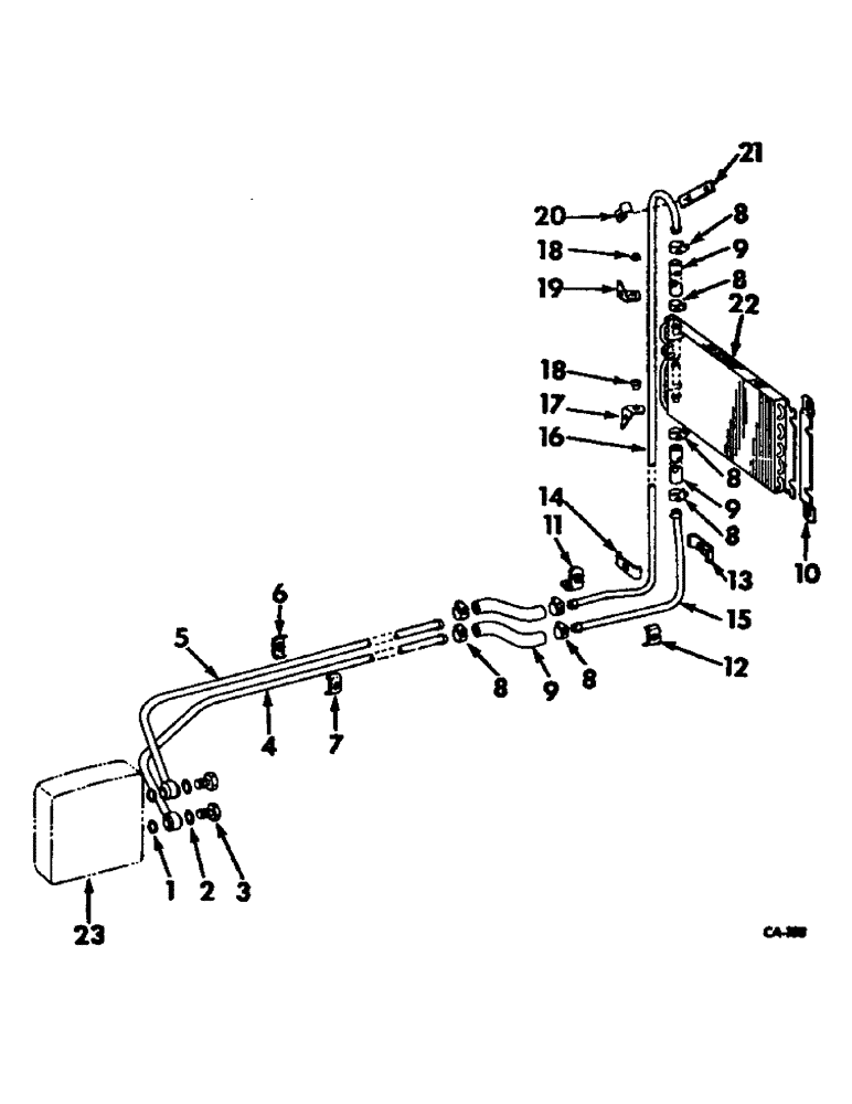 Схема запчастей Case IH 4156 - (F-05) - HYDRAULIC SYSTEM, OIL COOLER AND CONNECTIONS (07) - HYDRAULIC SYSTEM