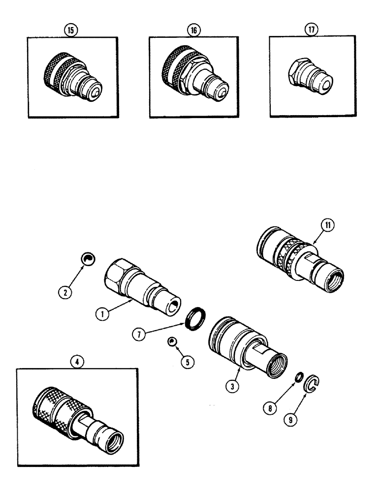 Схема запчастей Case IH 4694 - (8-356) - REMOTE HYDRAULIC BREAKAWAY COUPLINGS (08) - HYDRAULICS