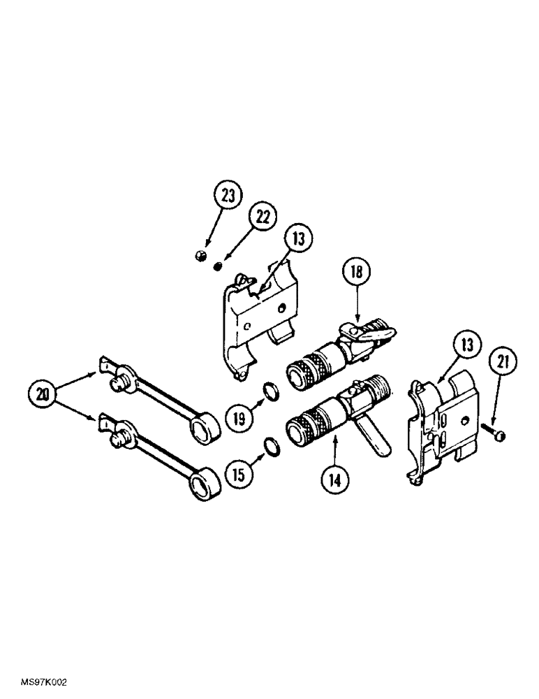 Схема запчастей Case IH 9380 QUADTRAC - (8-056) - REMOTE QUICK DISCONNECT COUPLER ASSEMBLY (08) - HYDRAULICS