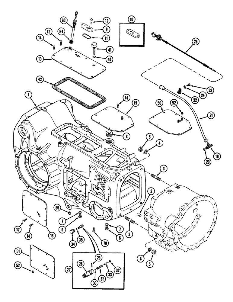 Схема запчастей Case IH 3294 - (6-172) - POWER SHIFT TRANSMISSION, TRANSMISSION HOUSING (06) - POWER TRAIN