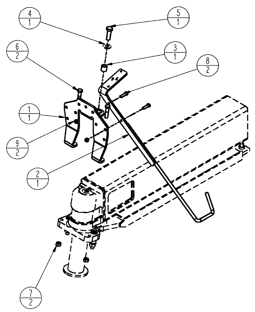 Схема запчастей Case IH SPX3310 - (04-021) - NON PIVOT HOSE MOUNT GROUP, RR Suspension & Frame