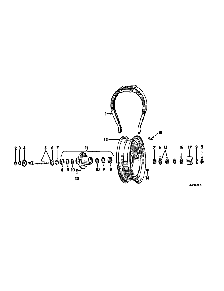 Схема запчастей Case IH 686 - (14-08) - SUSPENSION, SINGLE FRONT WHEEL, 16 INCH Suspension