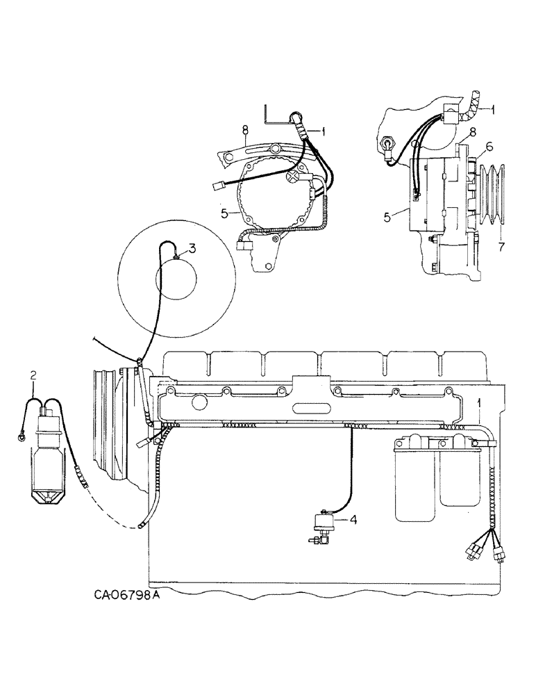 Схема запчастей Case IH 3788 - (08-05) - ELECTRICAL, ENGINE HARNESS AND ALTERNATOR (06) - ELECTRICAL