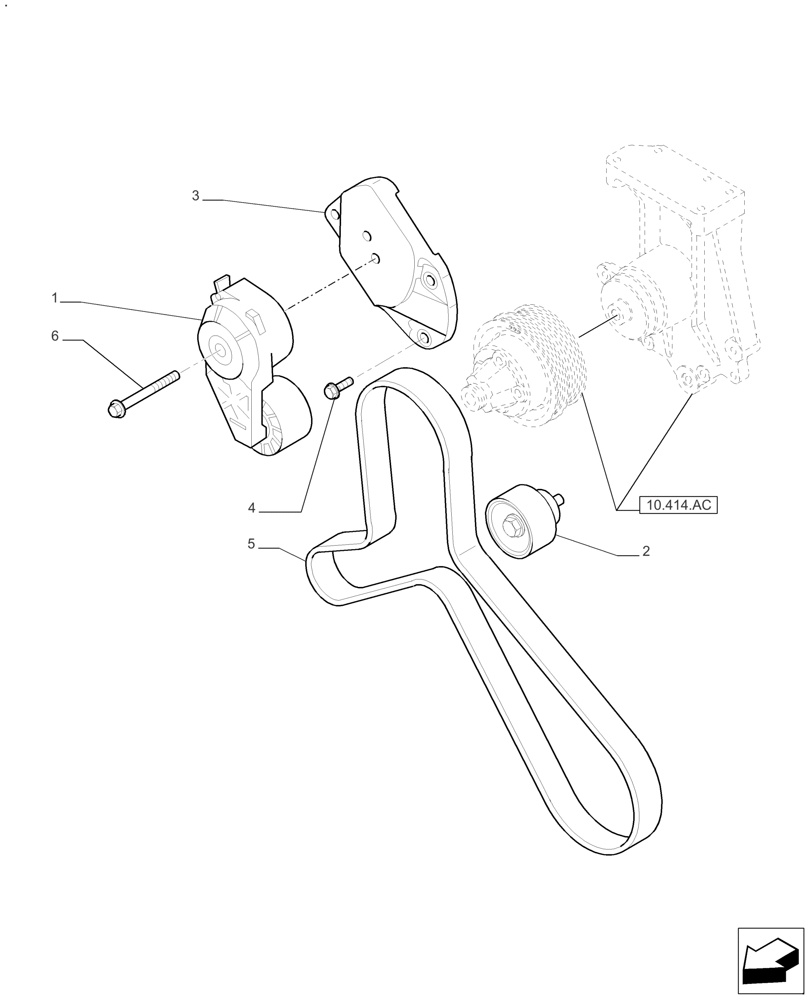 Схема запчастей Case IH FARMALL 120A - (10.400.BB[02]) - WATER PUMP - CONTROLS - NAR (10) - ENGINE