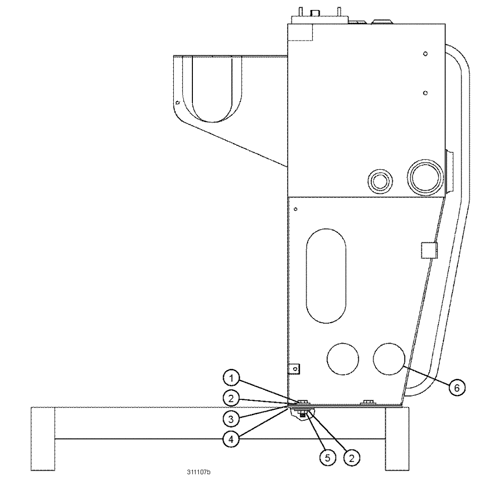 Схема запчастей Case IH 3150 - (04-015) - HYDRAULIC TANK MOUNT GROUP Suspension & Frame