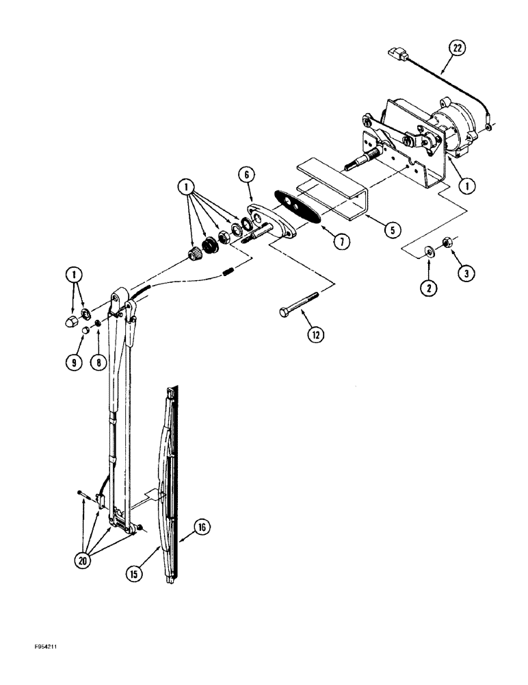 Схема запчастей Case IH 9310 - (4-050) - FRONT WINDOW WIPER (04) - ELECTRICAL SYSTEMS