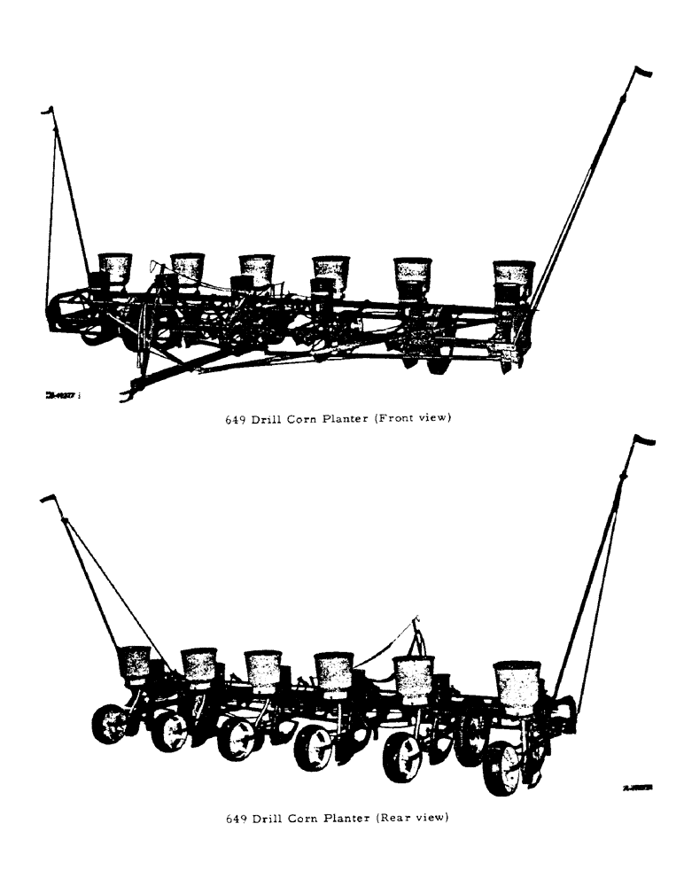 Схема запчастей Case IH 649 - (E-04) - 649 FRONT & REAR VIEWS 