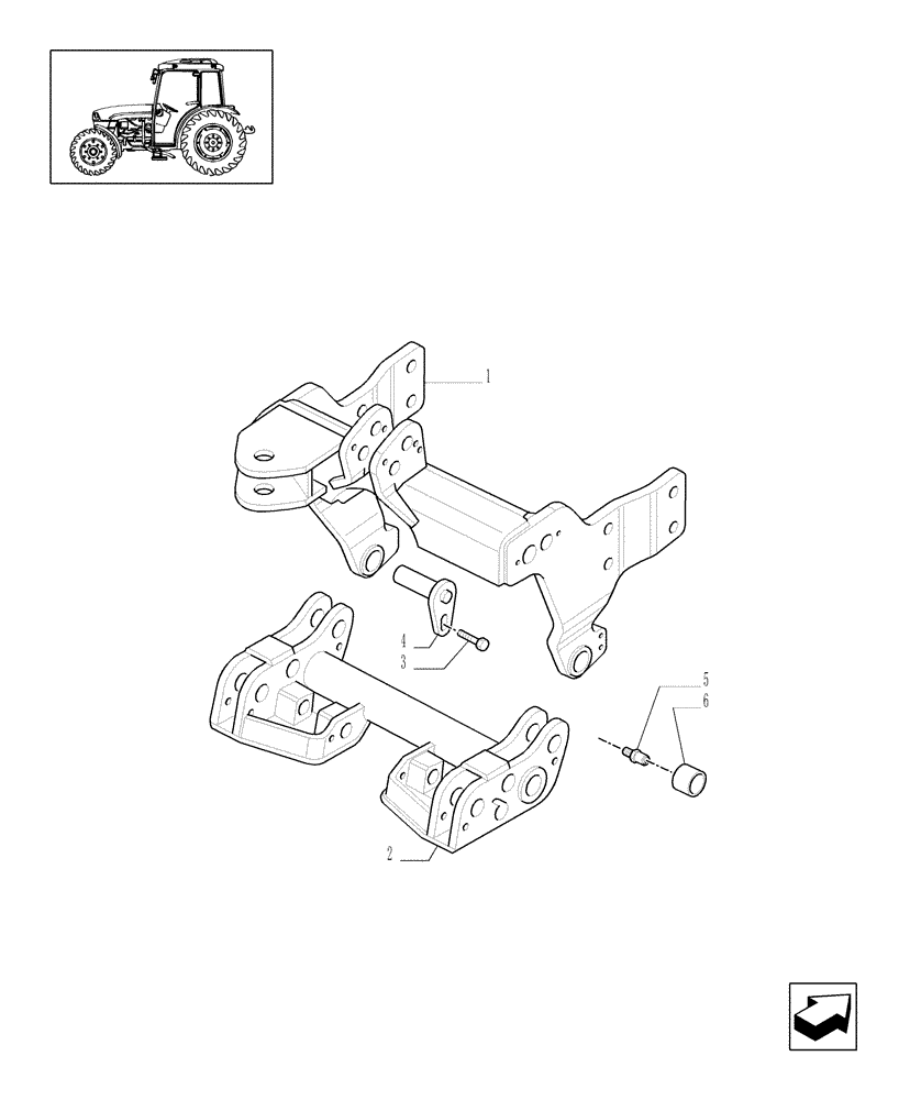 Схема запчастей Case IH JX1085C - (1.81.9[01]) - (VAR.838) FRONT PTO LIFT FOR MDC - SUPPORTS (07) - HYDRAULIC SYSTEM