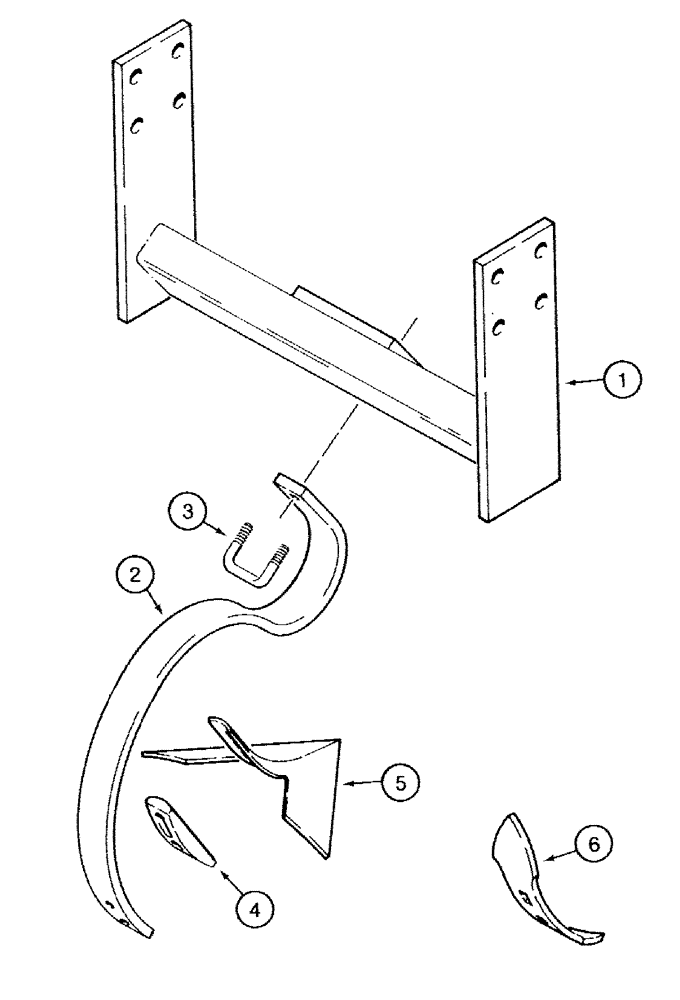 Схема запчастей Case IH 501 - (9-09) - CENTER SHANK ATTACHMENT, 6 INCH SWEEP (09) - CHASSIS/ATTACHMENTS