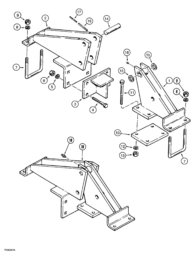 Схема запчастей Case IH 5700 - (9-102) - WING LIFT HINGES - FRONT, LEVEL LIFT MODELS, FLAT FOLD, 17 FOOT THROUGH 21 FOOT WIDE (18) - MISCELLANEOUS