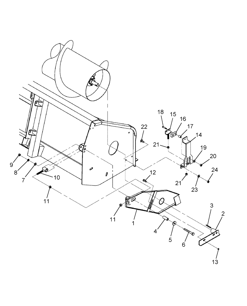 Схема запчастей Case IH 2016 - (20.03) - AUGER SUPPORT, RH (60) - PRODUCT FEEDING