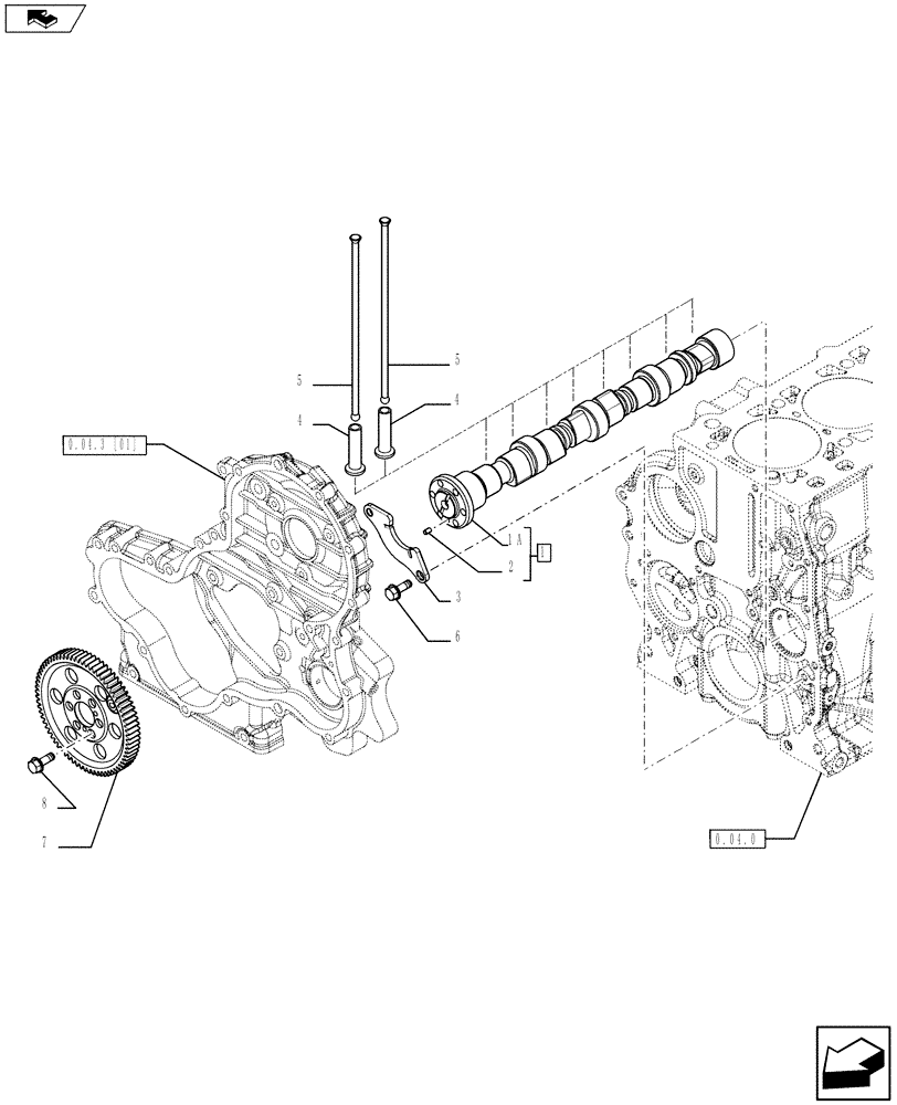 Схема запчастей Case IH F5AE5484C A001 - (0.12.0) - CAMSHAFT - TIMING CONTROL (10) - ENGINE