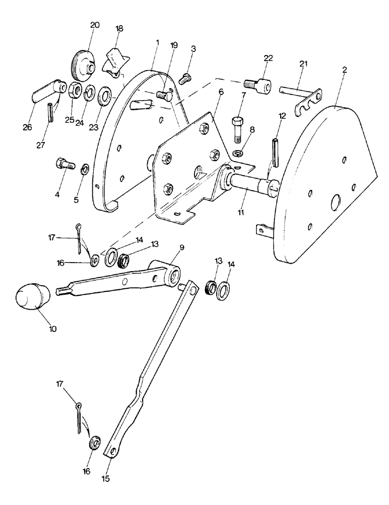 Схема запчастей Case IH 1290 - (K-16) - CONTROL LEVER AND QUADRANT (07) - HYDRAULICS