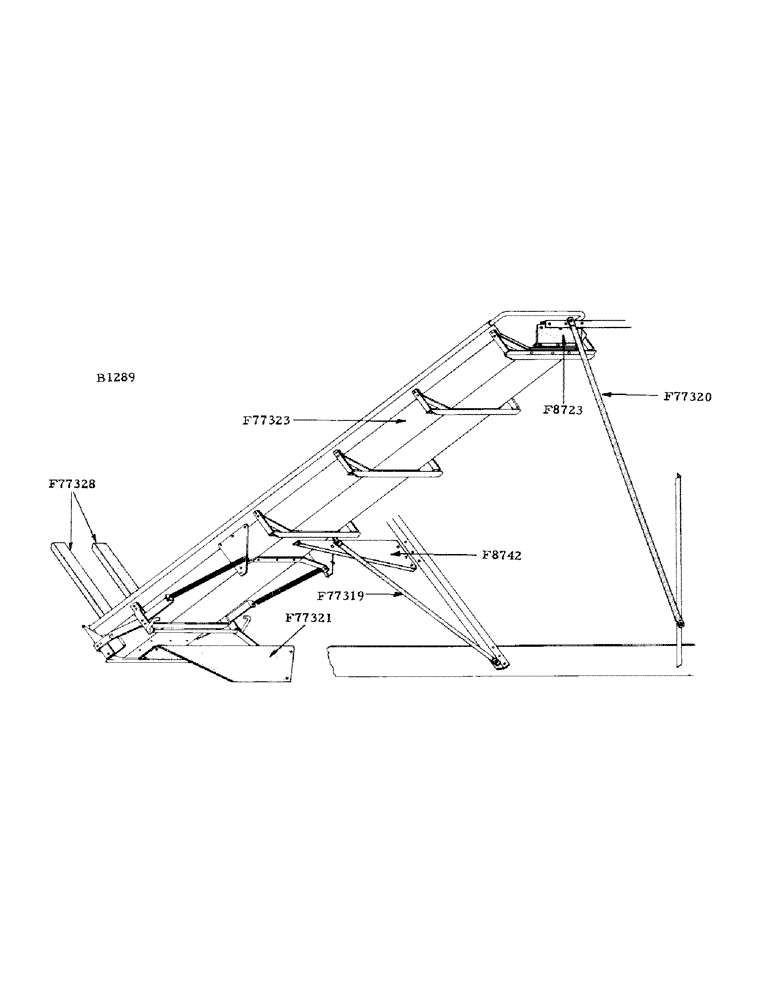 Схема запчастей Case IH 800 - (115) - BRACES FOR BAG CHUTE (80) - CROP STORAGE/UNLOADING