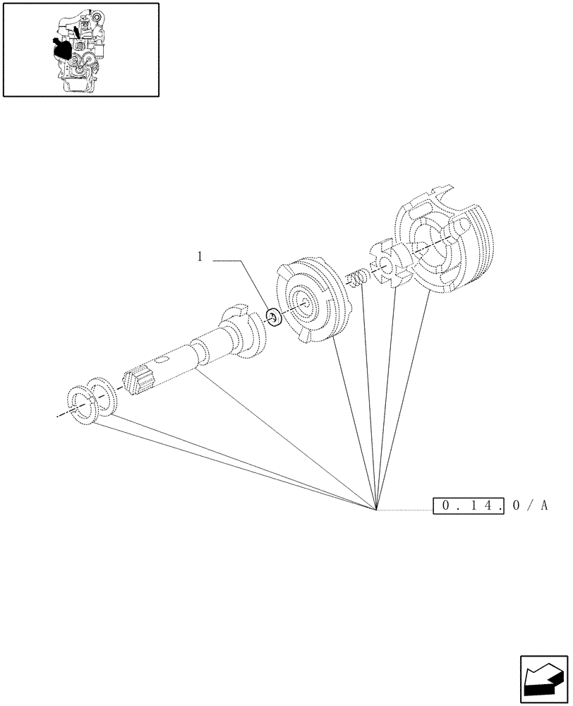 Схема запчастей Case IH 8045.06.406 - (0.14.0/B) - INJECTION PUMP, DRIVE SHAFT DISC SHIM 