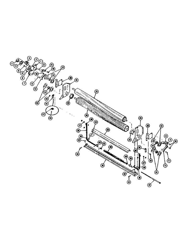 Схема запчастей Case IH 1255 - (118) - HAY CONDITIONER (58) - ATTACHMENTS/HEADERS