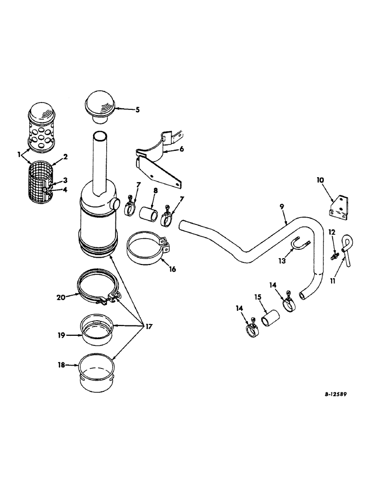 Схема запчастей Case IH 504 - (044) - FUEL SYSTEM, AIR CLEANER AND CONNECTIONS, LP GAS ENGINE TRACTORS (02) - FUEL SYSTEM