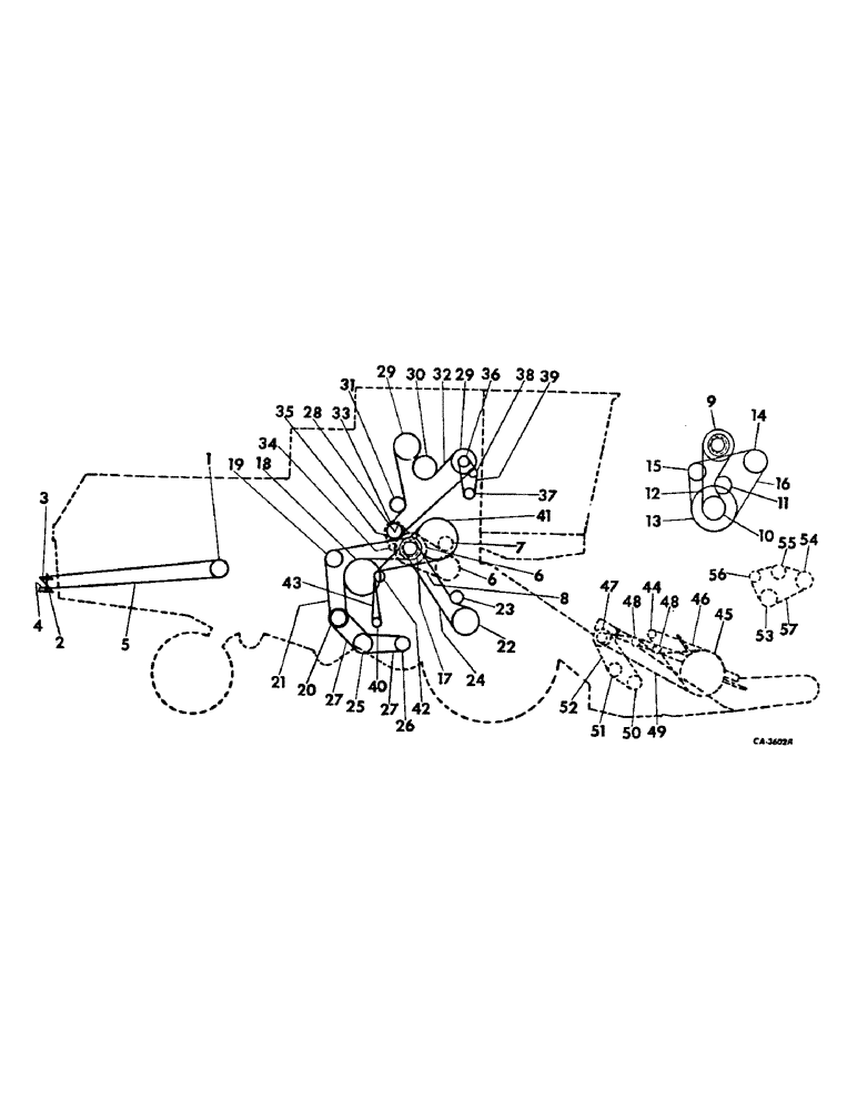 Схема запчастей Case IH 715 - (02-11) - MISCELLANEOUS, BELT, CHAIN, PULLEY AND SPROCKET DIAGRAM, RIGHT SIDE, S/N 8001 AND ABOVE Accessories & Attachments / Miscellaneous