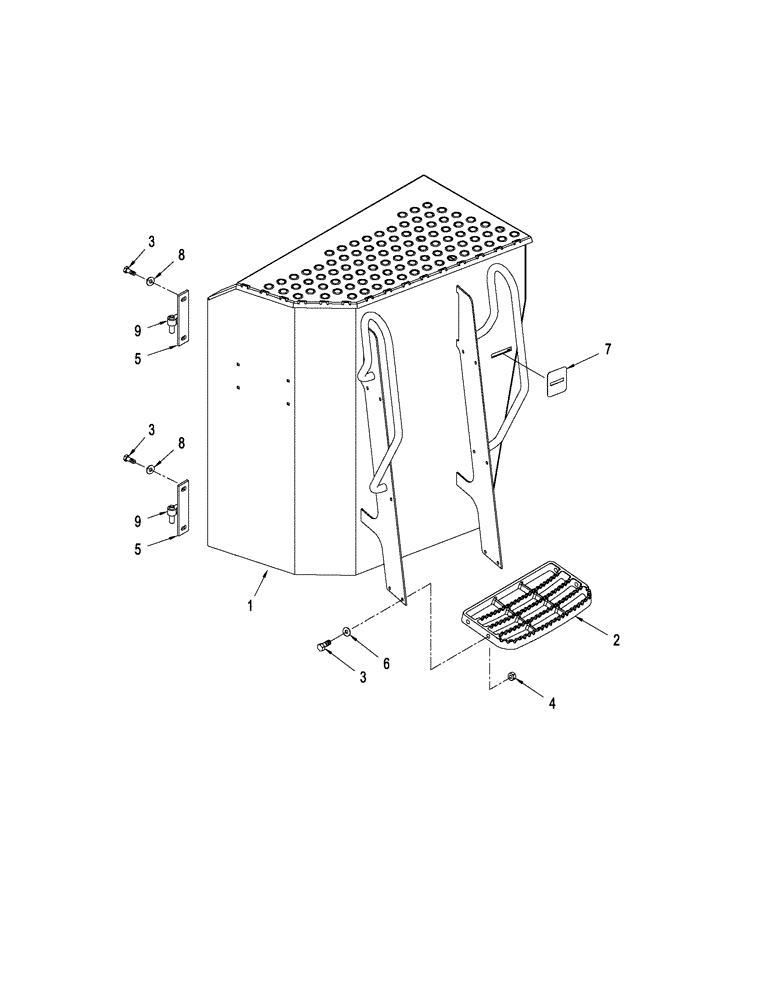 Схема запчастей Case IH STEIGER 385 - (09-31) - BATTERY DOOR ASSEMBLY, WHEEL TRACTOR (09) - CHASSIS