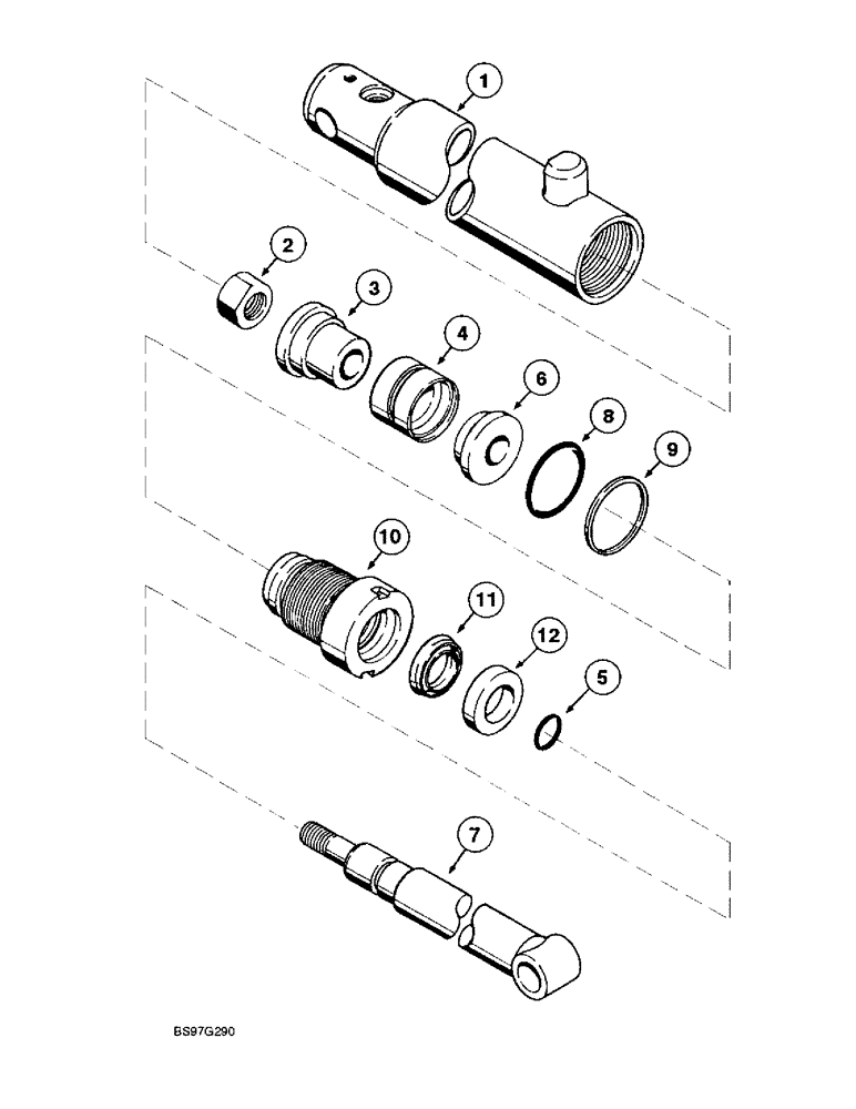 Схема запчастей Case IH 1850 - (7-68) - BOOM LIFT HYDRAULIC CYLINDER, 2 X 25.70 INCH STROKE, ALCO EQUIPMENT 