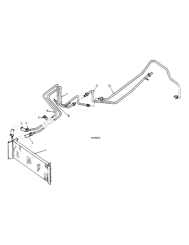 Схема запчастей Case IH 585 - (06-002) - OIL COOLER, SYNCHROMESH DRIVE TRACTORS Cooling