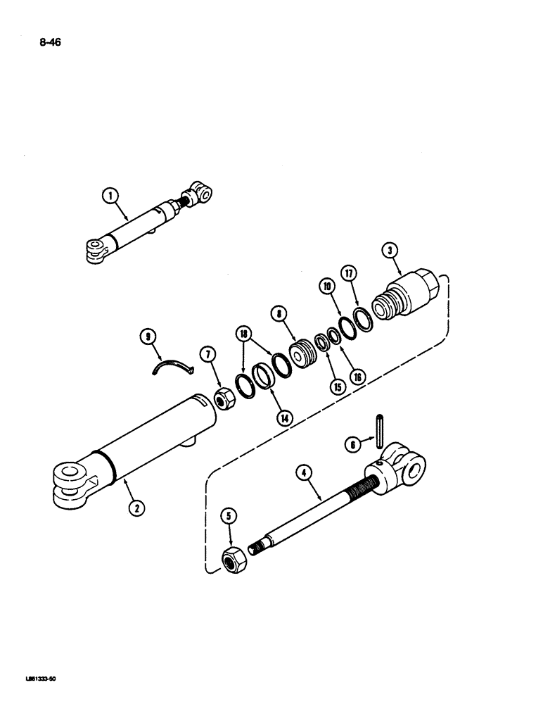 Схема запчастей Case IH 1844 - (8-46) - FAN CLUTCH CYLINDER (07) - HYDRAULICS